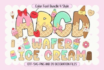 Wafer Ice Cream Font Design Ideas