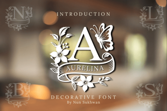 Aurelina Monogram Font Design Ideas and Uses