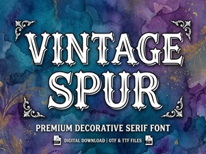 Vintage Spur Font for Creative Design Projects