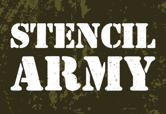 Stencil Army Font Design Ideas and Project Uses